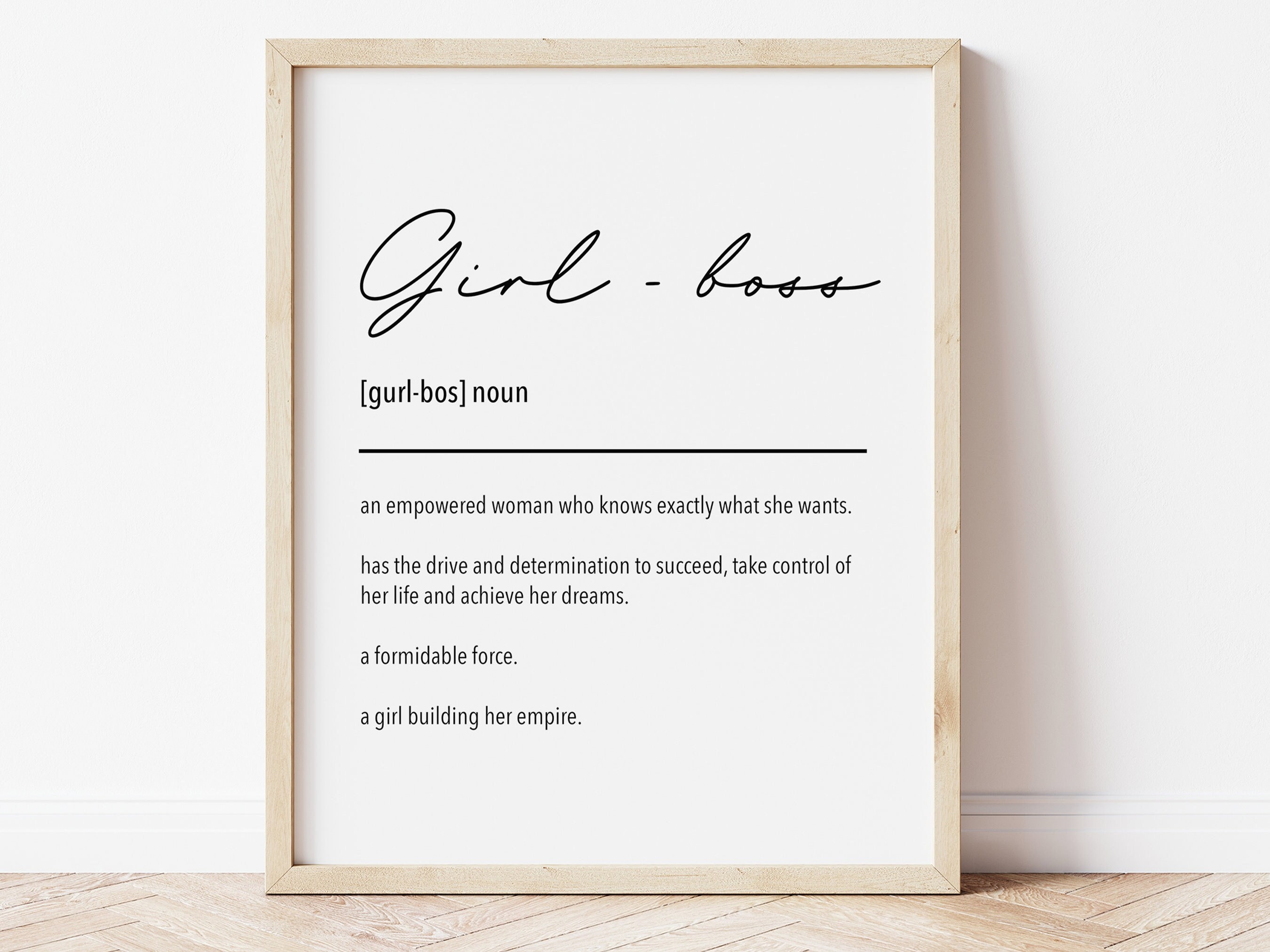 Girl Boss Definition Print