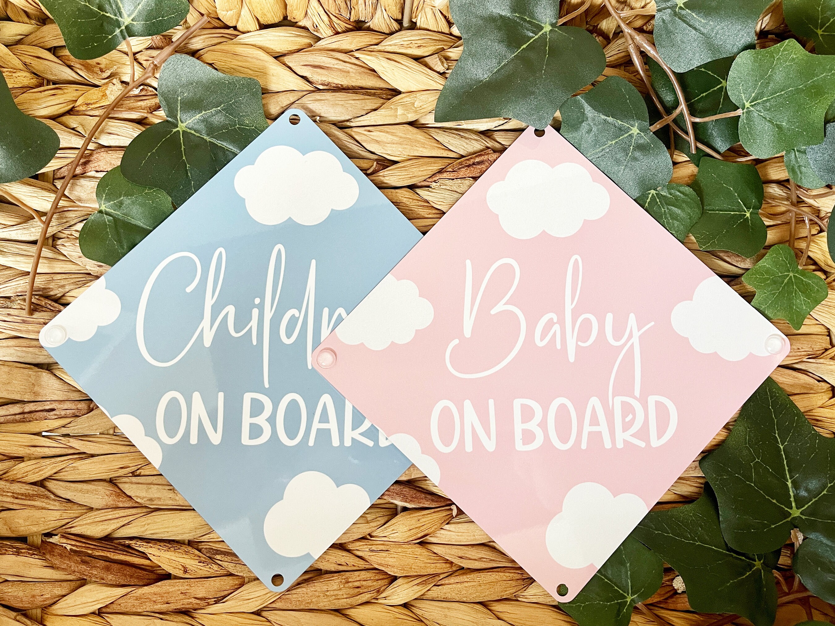 Clouds Baby On Board Sign