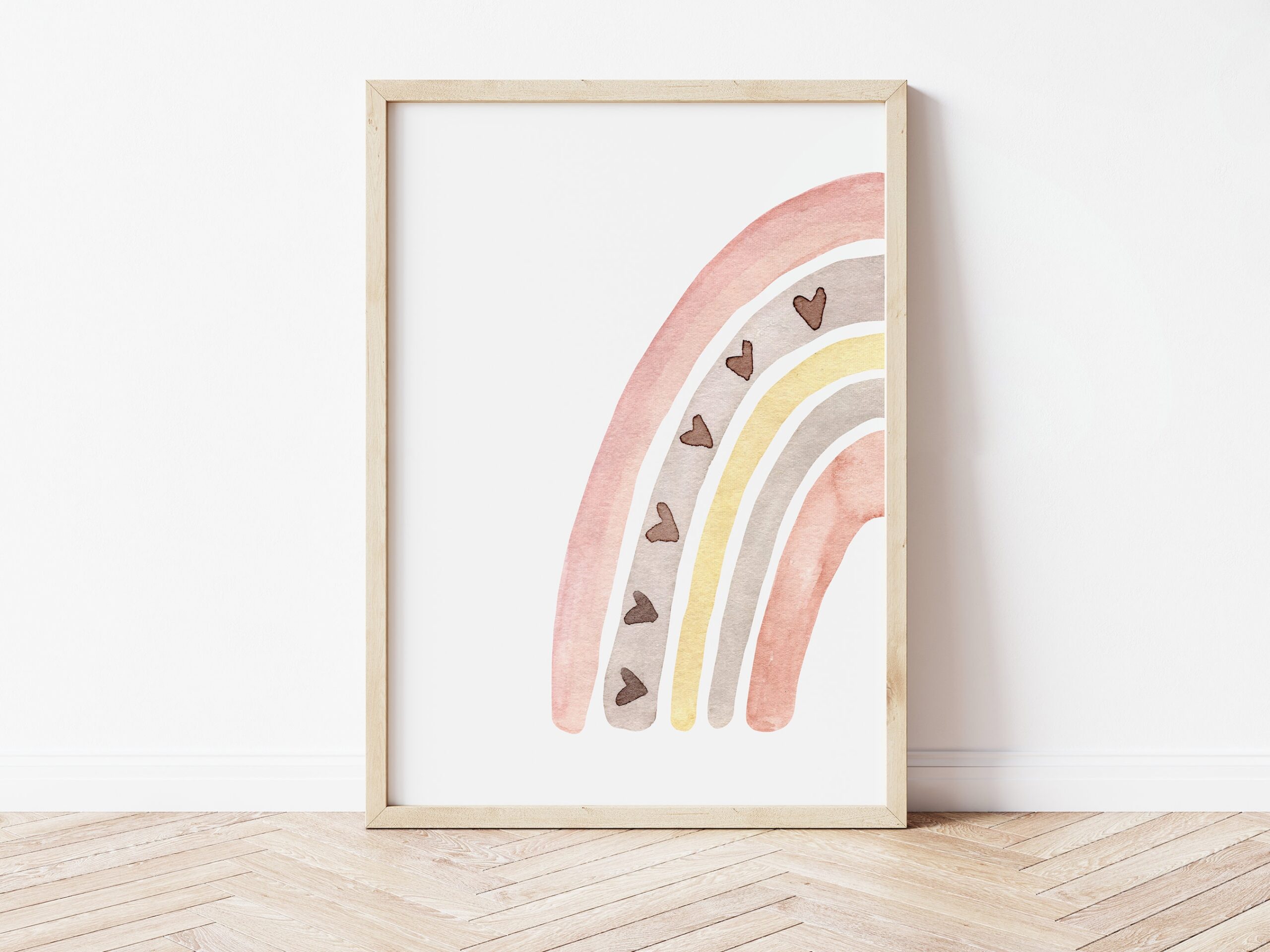 Personalised Rainbow with Initial Print - Set of 3 - Image 2