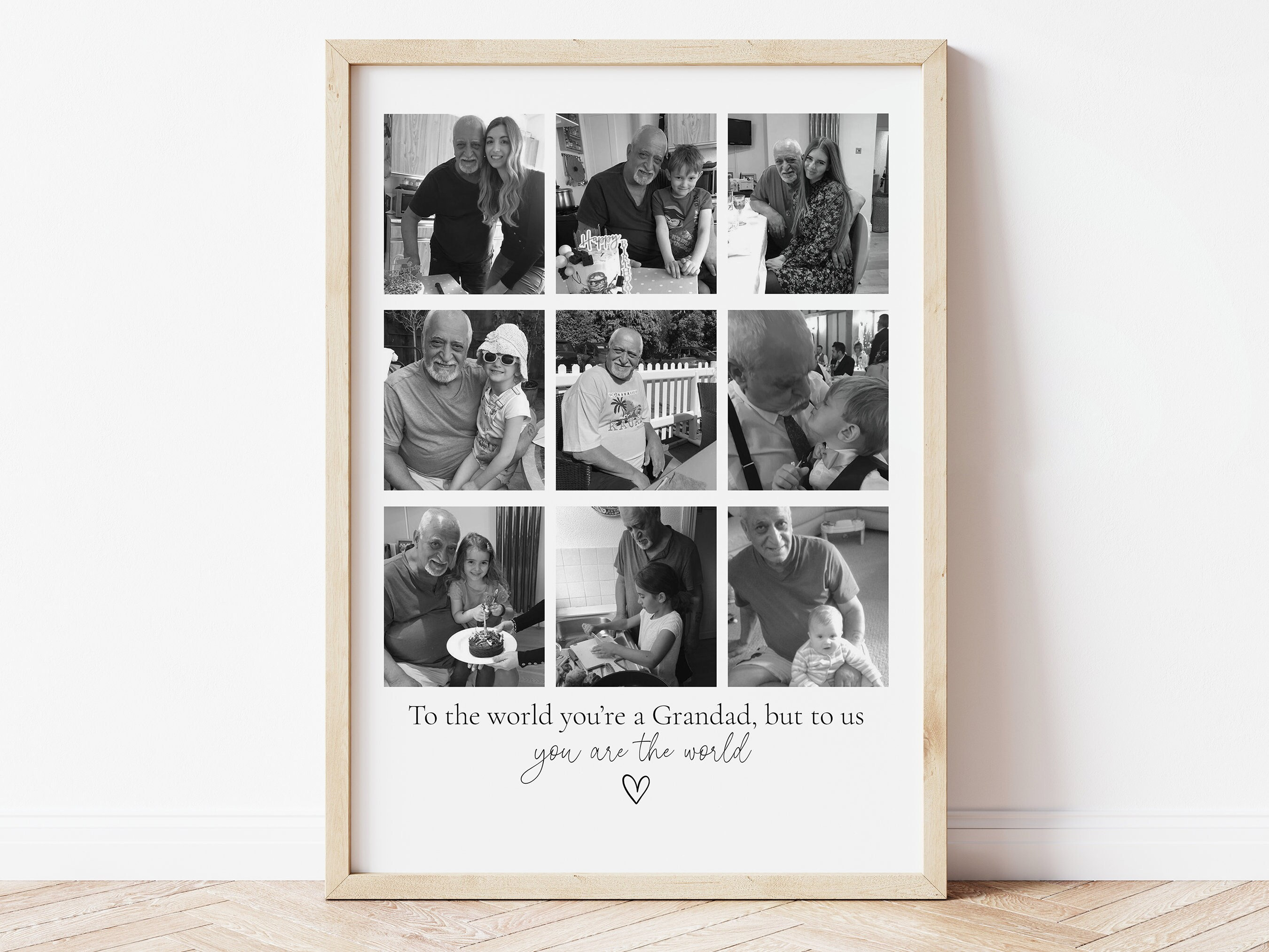 Personalised Grandad Photo Collage